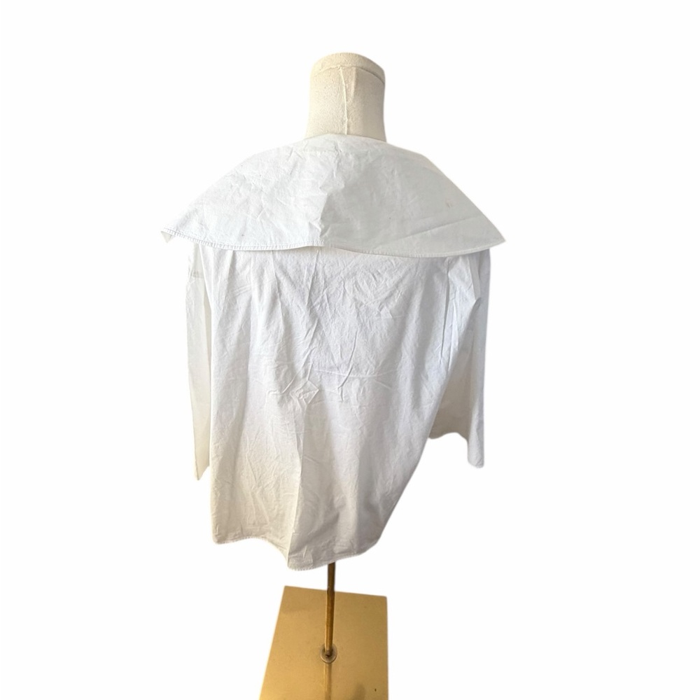 COS White Oversized Button-Down Wide Collared Shi… - image 4